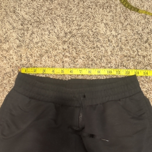 Puma womens black high rise joggers drawstring waist pink logo - Picture 3 of 7